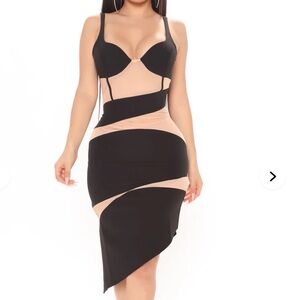 Elegant Black and Tan Women's Dress